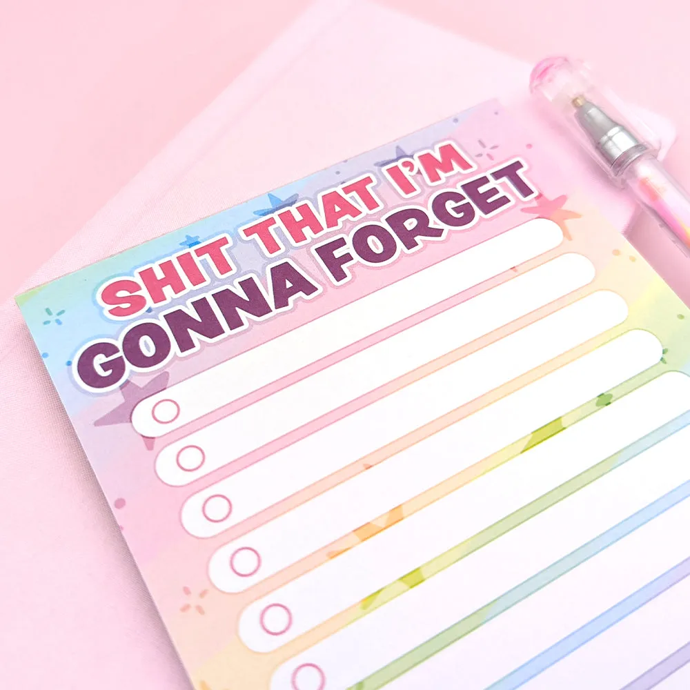 Shit I'm Gonna Forget A6 (4x6) Notepad