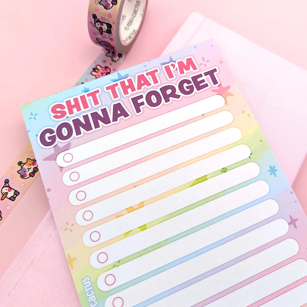 Shit I'm Gonna Forget A6 (4x6) Notepad