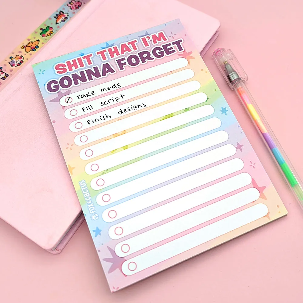 Shit I'm Gonna Forget A6 (4x6) Notepad