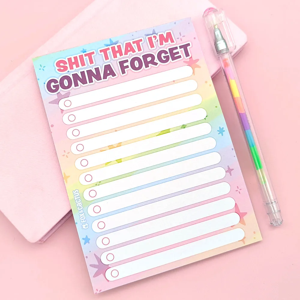Shit I'm Gonna Forget A6 (4x6) Notepad