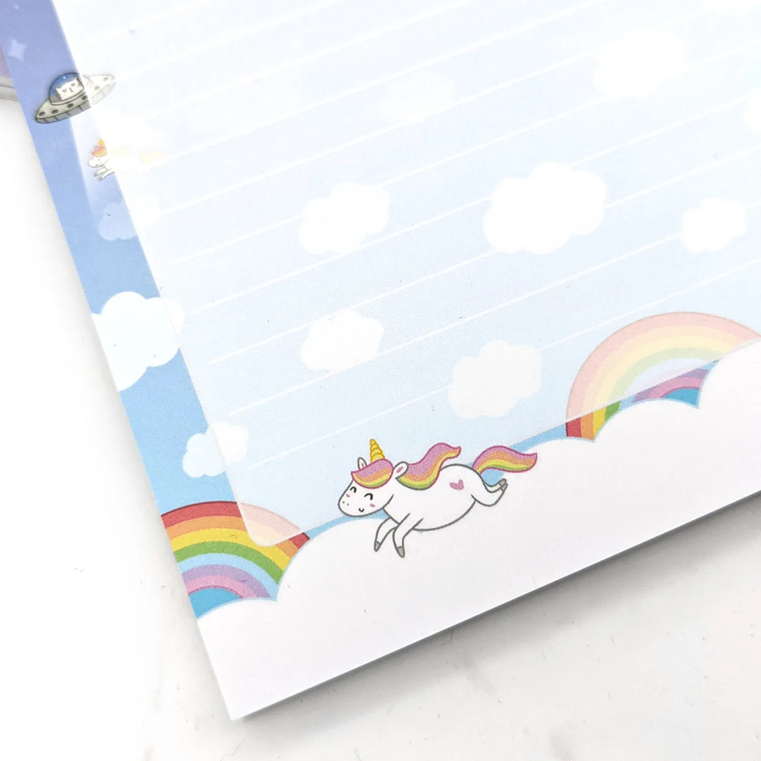 Space Cats VS. Unicorns A6 (4x6) Notepad