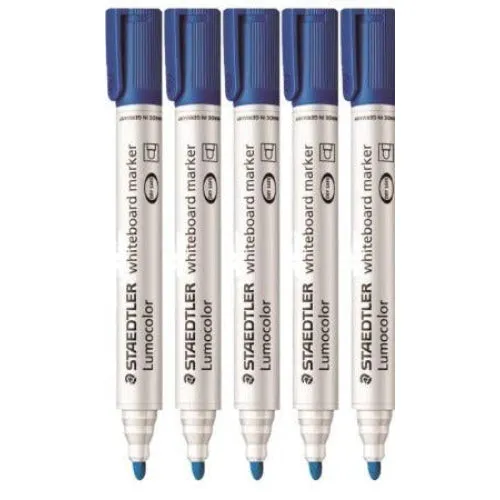 Staedtler Lumocolor Whiteboard Marker Bullet Point Blue 10pk
