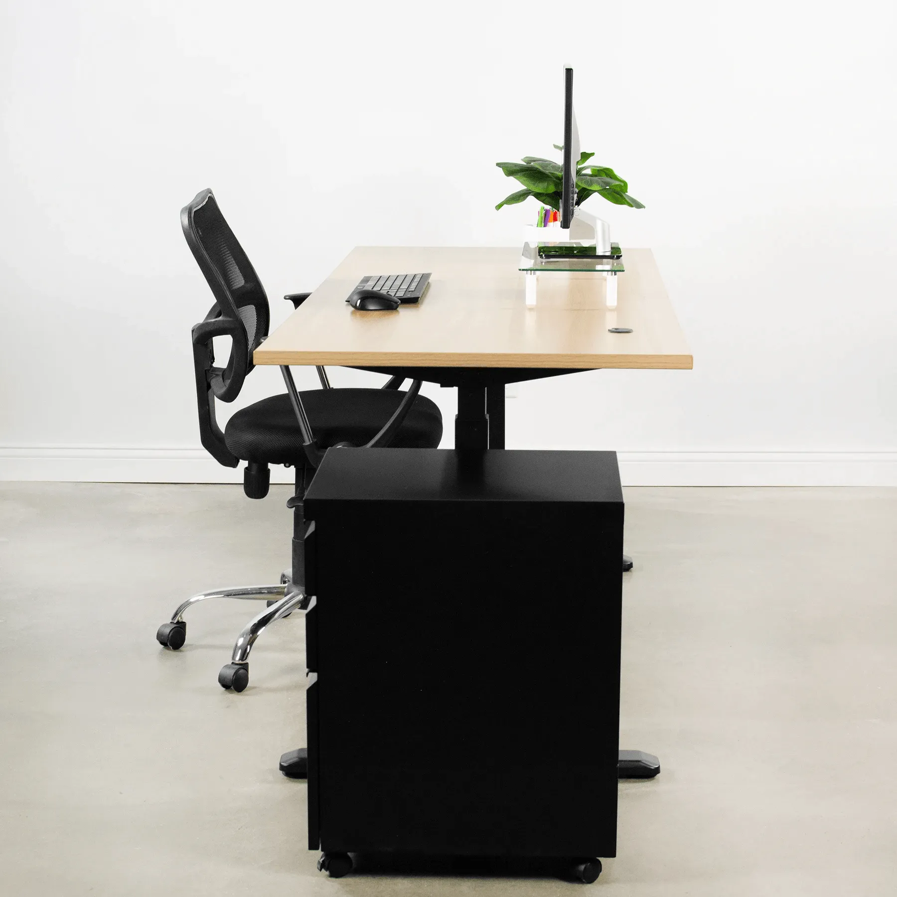 VIVO Black Mobile File Cabinet Cart, FILE-MB01B